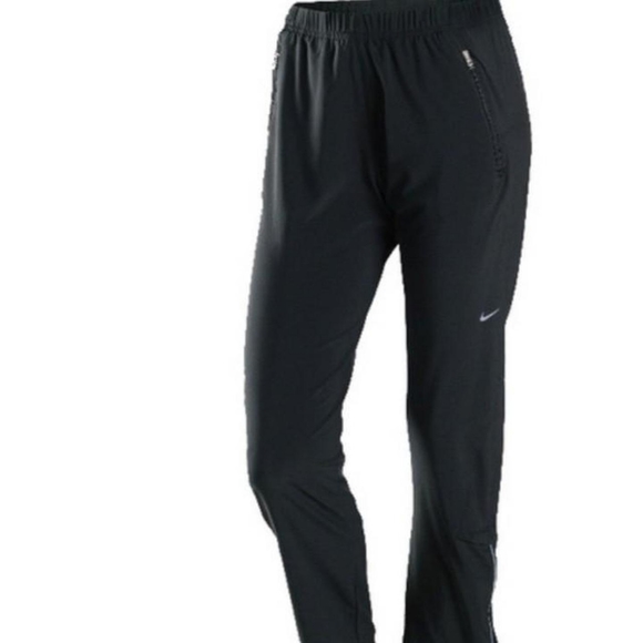 Nike Dri-Fit Distance Black Woven Running Pants Joggers womens sz M 339242-010 - Picture 5 of 7